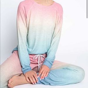 PJ Salvage rainbow ombré lounge set